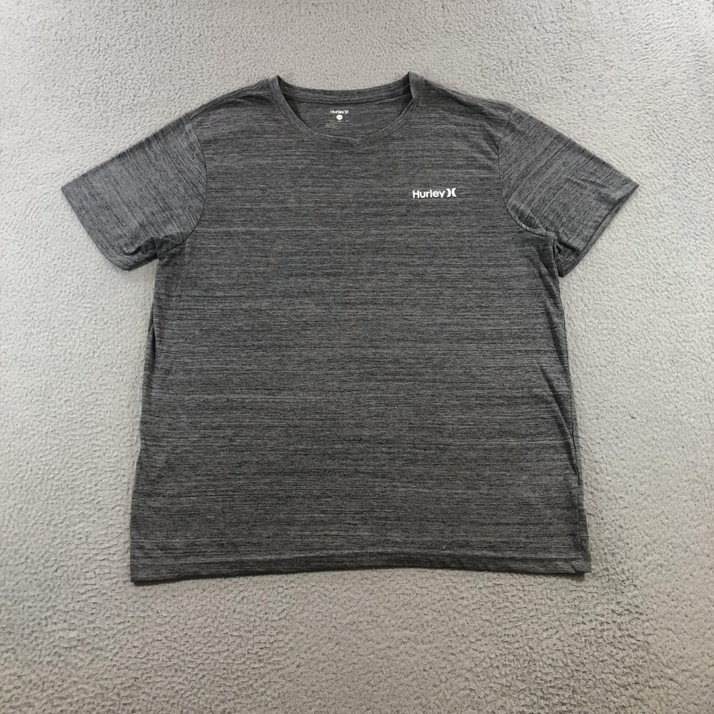 Hurley Shirt Mens XL Gray Athletic Lightweight Performance Tee Polyester Cotton